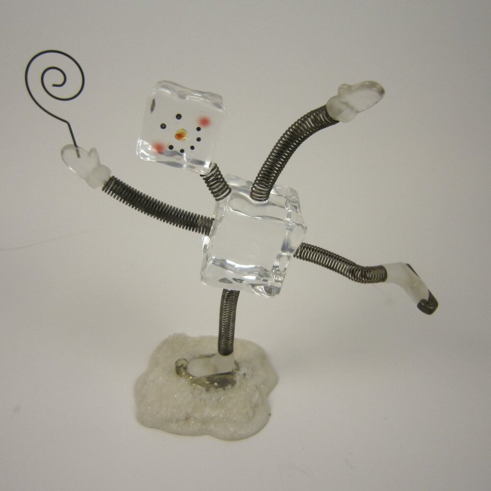 Dept 56 Ice Cube Clear Acrylic Figure Man Skater 7"